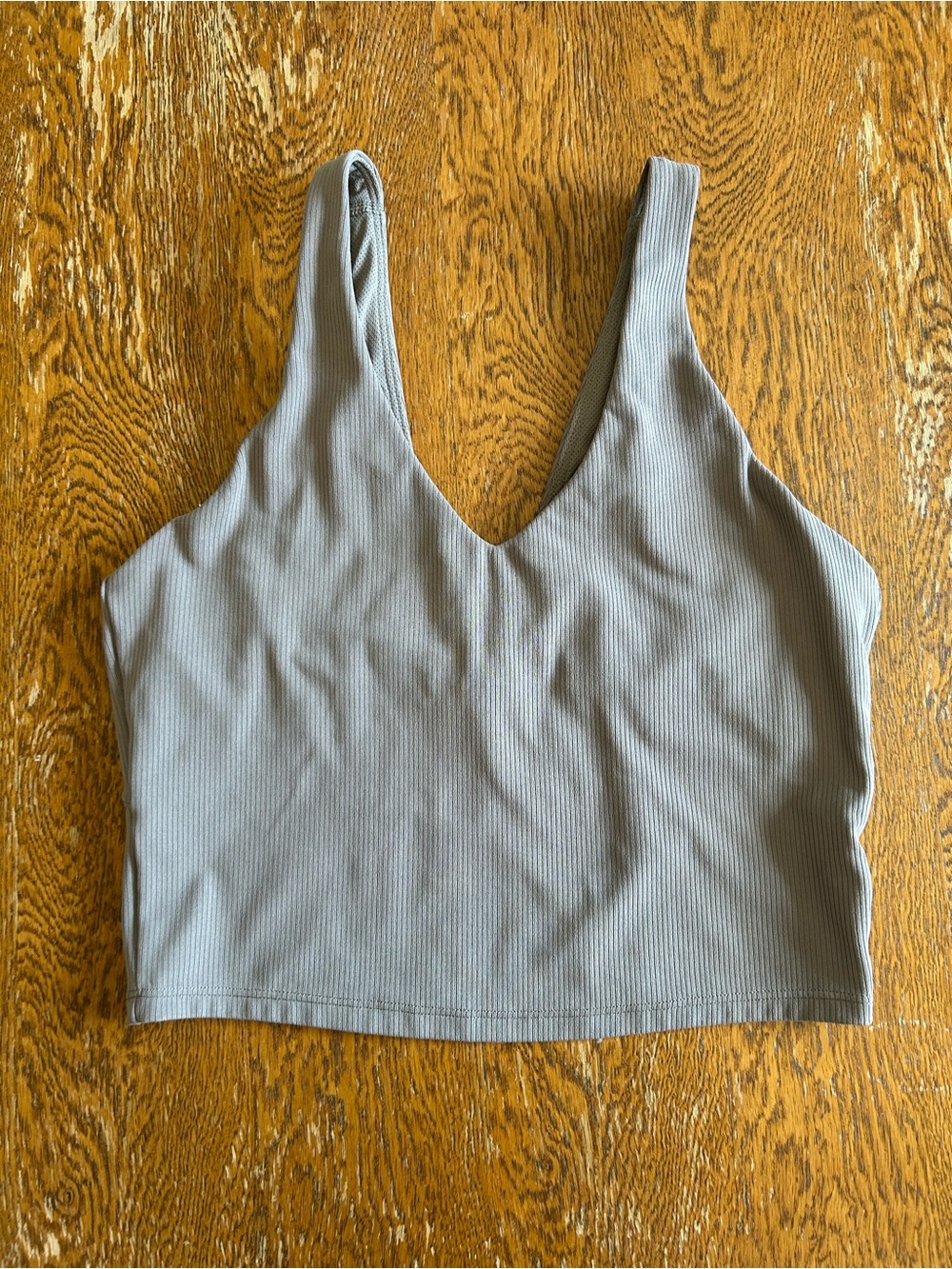 all in motion Tan/Brown Ribbed Workout Crop Tank